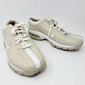 Nike Air Golf Tan White Leather Golf Shoes Womens